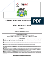 AGENTE ADMINISTRATIVO - 2020 - CERRO CORA RN