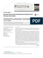 Encuesta Nacional de Salud Mental Colombia 2015. Protocolo Del Estudio