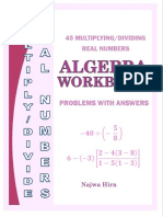 Algebra Workbook Multiplying Dividing Real Numbers