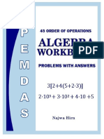 Algebra Workbook Order of Operations PEMDAS