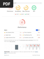 Performance: Performance Accessibility Best Practices SEO