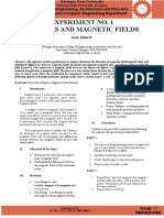 Experiment No. 1 Magnets and Magnetic Fields: Perez, Mikko B