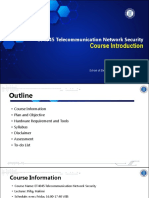 ET4045 Telecommunication Network Security: Course Introduction