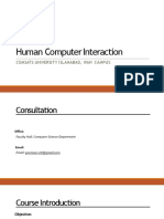 Human Computerinteraction: Comsats University Islamabad, Wah Campus