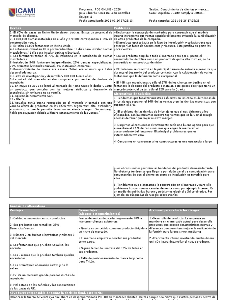 CASO Aqualisa Quartz Simply A Better Shower Spanish