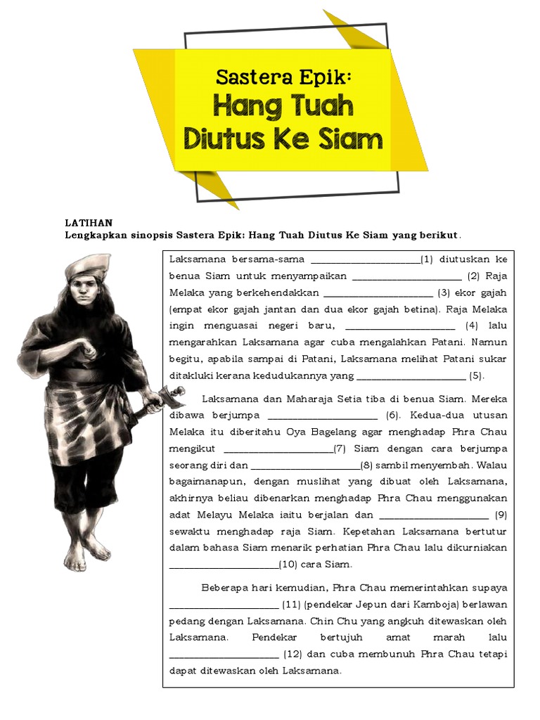 Sastera Epik - Latihan Sinopsis | PDF