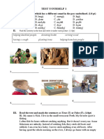 Test Yourself 1: I. Find The Word Which Has A Different Sound in The Pass Underlined. (1.0 PT)