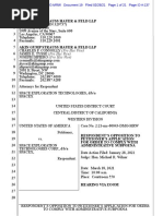 SpaceX Response DOJ Hiring Subpoena