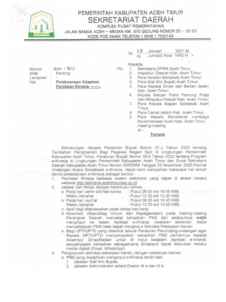 Pelaksanaan Adaptasi Penilaian Kinerja Pdf