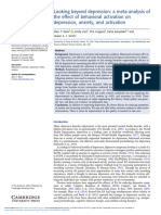 Looking Beyond Depression: A Meta-Analysis of The Effect of Behavioral Activation On Depression, Anxiety, and Activation