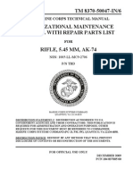TM 8370-50047-IN/6 Organizational Maintenance Manual With Repair Parts List RIFLE, 5.45 MM, AK-74