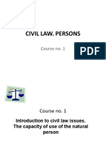 Notiuni Introductive Privind Subiectele de Drept Civil. Capacitatea de Folosinta A Persoanei Fizice - Eng