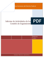 Actividades Febrero Comites de Seguimiento