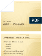 Week 1 Day 1 – Java Basic