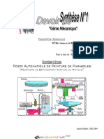 Devoir Corrigé de Synthèse N°1 - Génie mécanique Poste Automatique de Peinture de Peinture de Parabole - 3ème Technique (2013-2014) Mr Ben Abdallah Marouan
