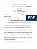 Ensayo Modelo Macroeconòmico - Economìa Cerrada - Marìa Judith Haro Carriòn