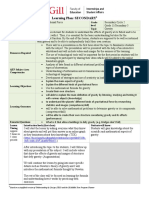 Learning Plan: SECONDARY: Title of Lesson Grade Level Subject Topic Relevance