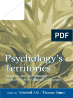 Mitchell Ash, Thomas Sturm - Psychology's Territories - Historical and Contemporary Perspectives From Different Disciplines (2007, Psychology Press)