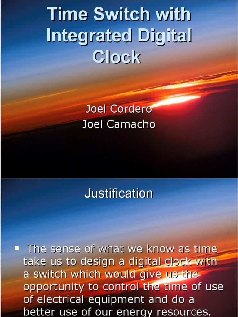 Time Switch with Integrated Digital Clock Design and Construction of a