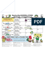 Goodwill's March Retail Calendar