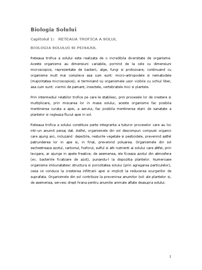 Biologia Solului | PDF