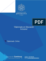 Diplomado Online - Educación Inclusiva - PUJ 2021
