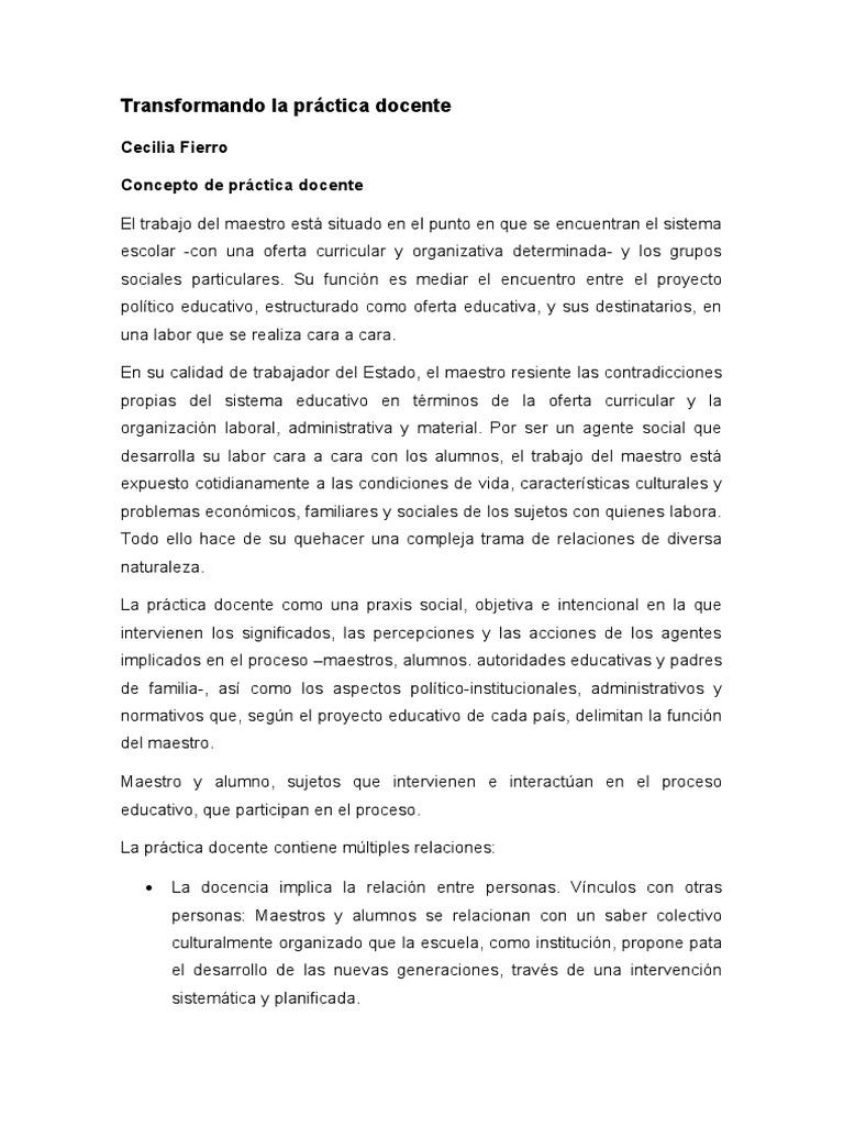 Dimensiones de la práctica docente | PDF | Institución | Maestros