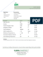 High density polyethylene product data sheet for injection molding applications