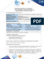 Guia de actividades y rubrica de evaluacion - Fase 3 - Administración de bases de datos