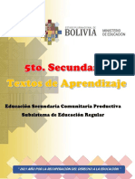 TEXTO DE APRENDIZAJE 5° DE Sec MagisteriodeBoliviaALEXpdf