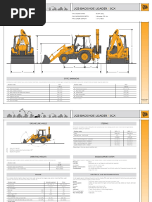 J CB Backhoe Loader 3CX: Static Dimensions