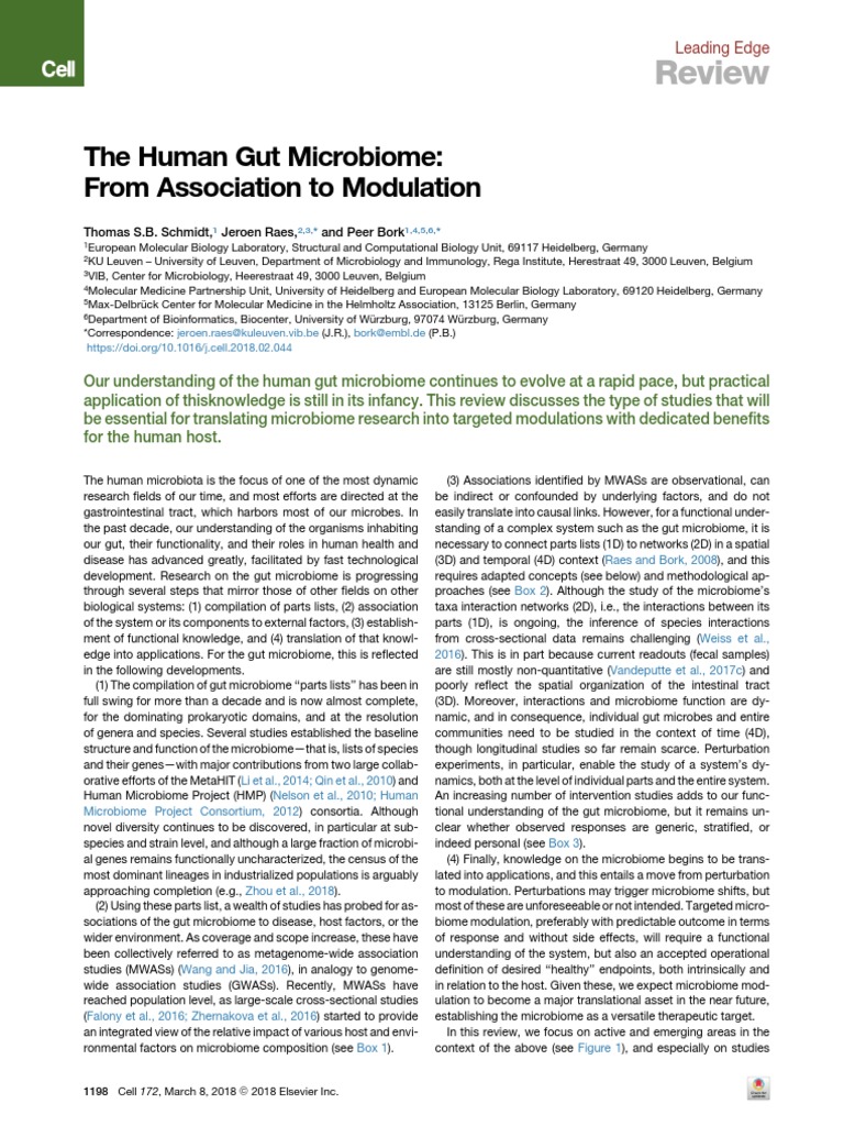 2018-The Human Gut Microbiome | PDF | Microbiota | Gut Flora