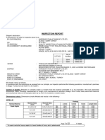Hot Rolled Steel Inspection Report