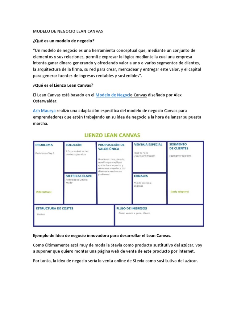 Modelo Canvas | PDF | Modelo de negocio | Cliente