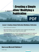 Lesson 7 Creating A Simple Publication Modifying A Publication