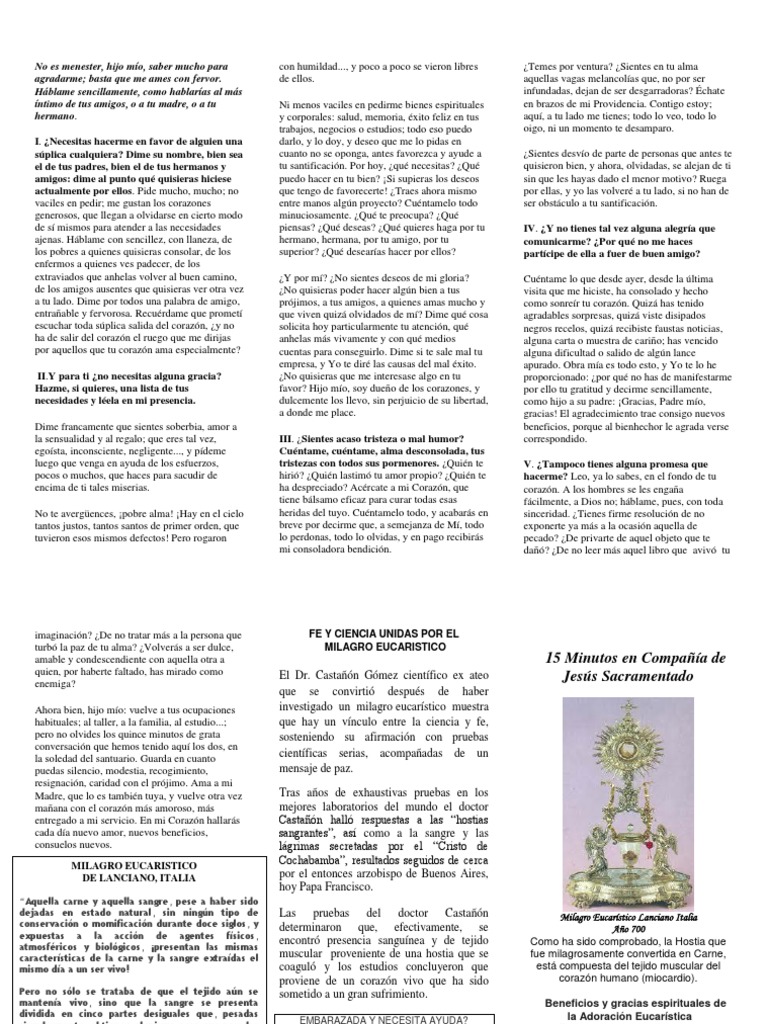 15 Minutos con Jesús Sacramentado | PDF | eucaristía | Comportamiento ...