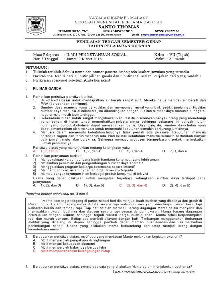 Uts Genap Ips 7 1617