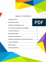 Table of Contents - Design