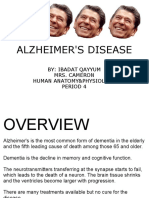Alzheimer'S Disease: By: Ibadat Qayyum Mrs. Cameron Human Anatomy&Physiology Period 4