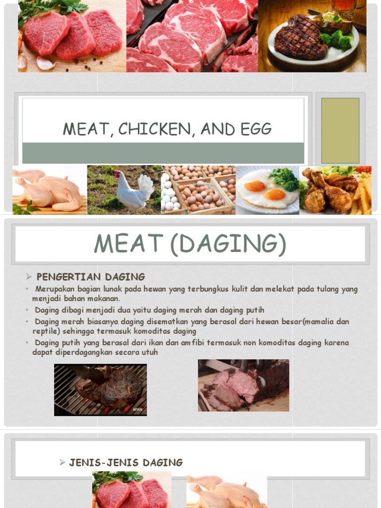 Meat, Chicken, Egg | PDF