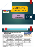 Matematik Tingkatan 5: Bab 2 Matriks