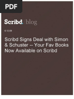 Scribd Signs Deal with Simon and Schuster, Scribd Blog, 6.12.09