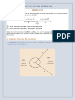 Sistema de Medición y Ángulos