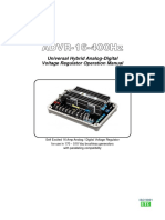 ADVR-16-400Hz: Universal Hybrid Analog-Digital Voltage Regulator Operation Manual
