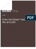 Enter The Dream Test, Win $10,000, Scribd Blog, 4.4.09