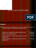 aUDIT OF INVENTORY