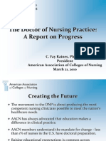 The Doctor of Nursing Practice: A Report On Progress