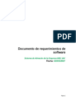 Documento de Requerimientos de Software Plantilla - F