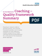 Health Coaching Quality Framework Summary