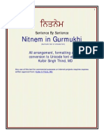 Nitnem in Gurmukhi (Uni)